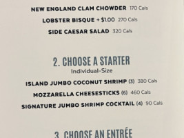 Red Lobster menu