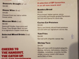 Boston Pizza menu