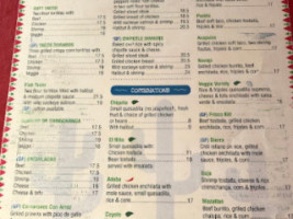 Gina's Mexican Cafe menu