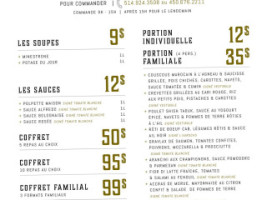 L'Aurochs menu