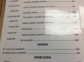 Soon Han's Sushi menu