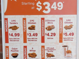 Popeye's Louisiana Kitchen menu