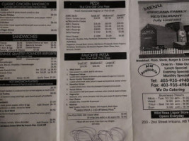 Irricana Family Restaurant menu