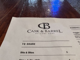 Cask & Barrel menu