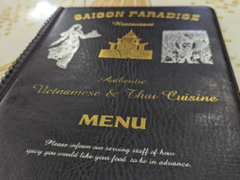 Saigon Paradise Restaurant Ltd menu