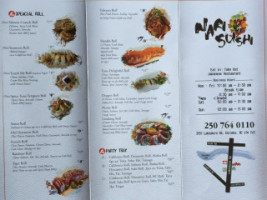 Nari Sushi menu