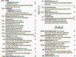 Thai Signature menu