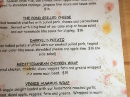 The Pond Country Market menu