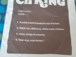 Burger King menu