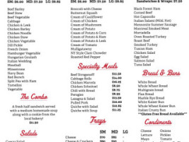 Old Fashioned Deli menu