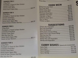 Sun Sun Take Out Restaurant menu