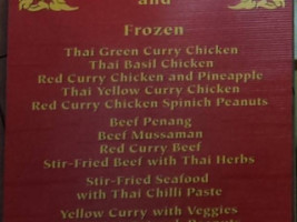 Jackie's Thai menu