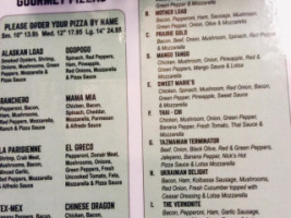 Nicolas&Marie's Pizza menu