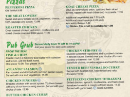 McCabe's Irish Pub & Grill menu