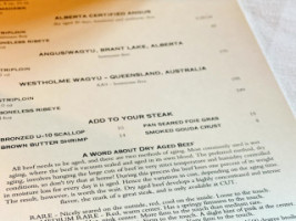 CUT Steakhouse menu