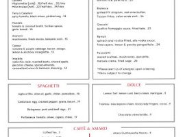 Mappatura Bistro menu