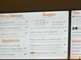 Copper Branch menu