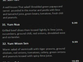 Chad Thai menu