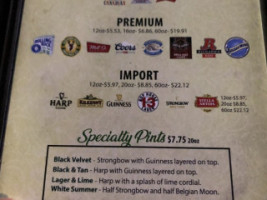 Bobby O'Briens menu