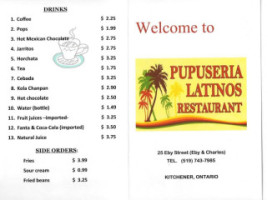 Pupuseria Latinos menu