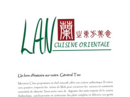 Lan Cuisine Orientale menu