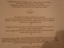 Restaurant Le Gourmand menu