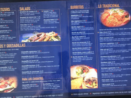 Ahora Restaurant Mexicain menu