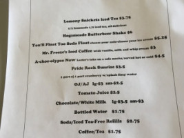 Lester D's Reel Diner menu