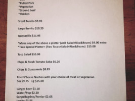 TacoLot menu