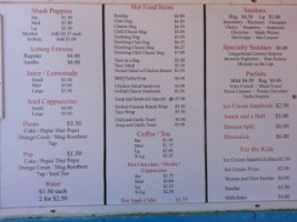 YDB Scoops menu