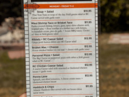 Rock Creek Tap and Grill East menu