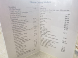 Elena's Country Kitchen menu