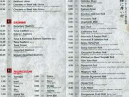 Village Sushi Restaurant menu