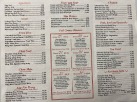 Hing Wah menu