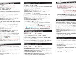 Defina Wood Fired menu