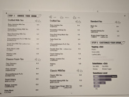 Icha Tea menu