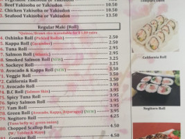 Haru Sushi menu