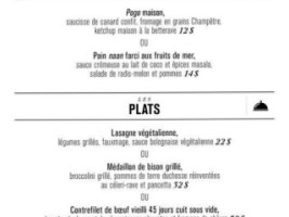 Pic Bois Bistro Taverne menu