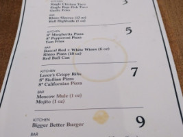 Earls Victoria menu