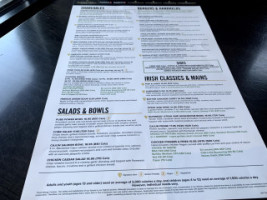 Fionn Maccool's menu