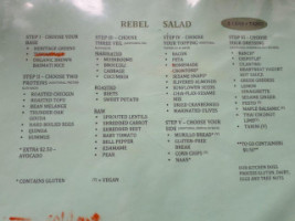 Rebel Salad menu