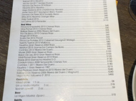 La Paella menu