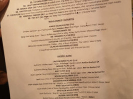 Masala King menu