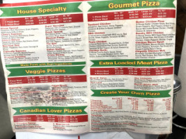 Camy's Pizza menu