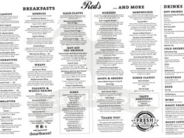 Red's Diner In Ramsay menu