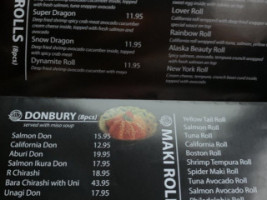 R Sushi menu