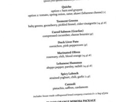 The Tremont Cafe menu