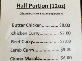 Tj's Pizza Curry In A Hurry menu