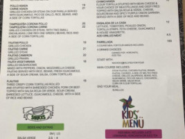 Corona's Mexican Inc menu