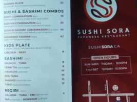 Sushi Sora menu